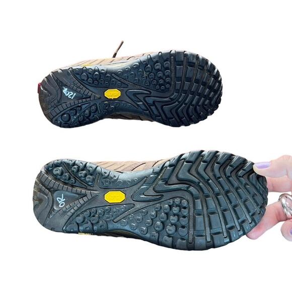 Merrell Siren Sport GTX Gore-Tex Athletic Low Hiking Shoes Size 7 Brown Gray Red - Picture 9 of 10